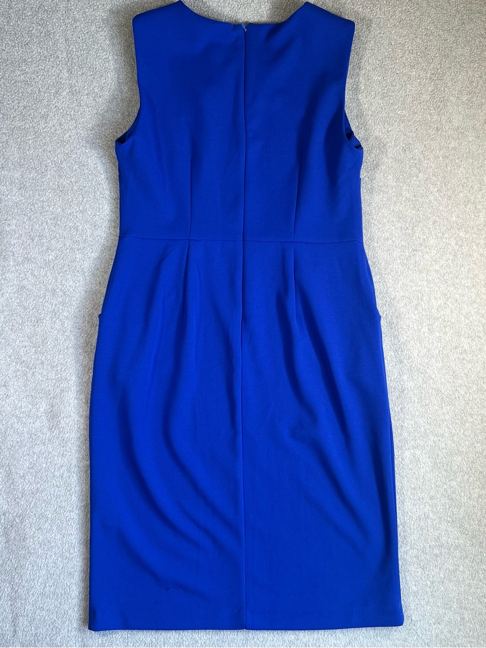 Shelby & Palmer Cobalt Blue Sleeveless Sheath Dress with Gold Buttons Size 8 - Picture 7 of 8